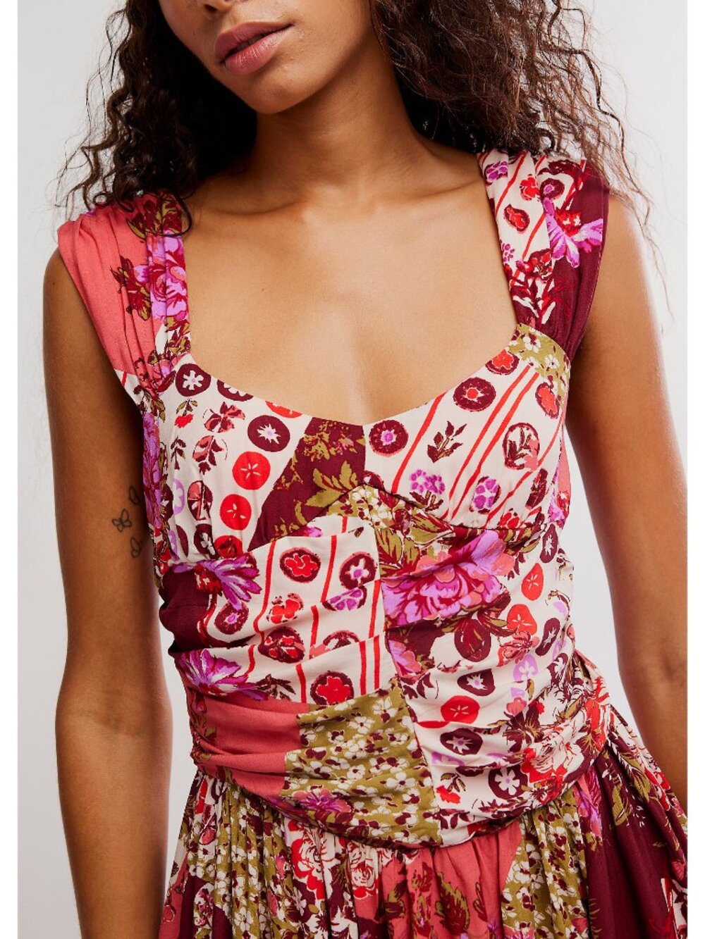 FREE PEOPLE Sasha Maxi Dress / Strawberry Combo - Picture 2 of 6